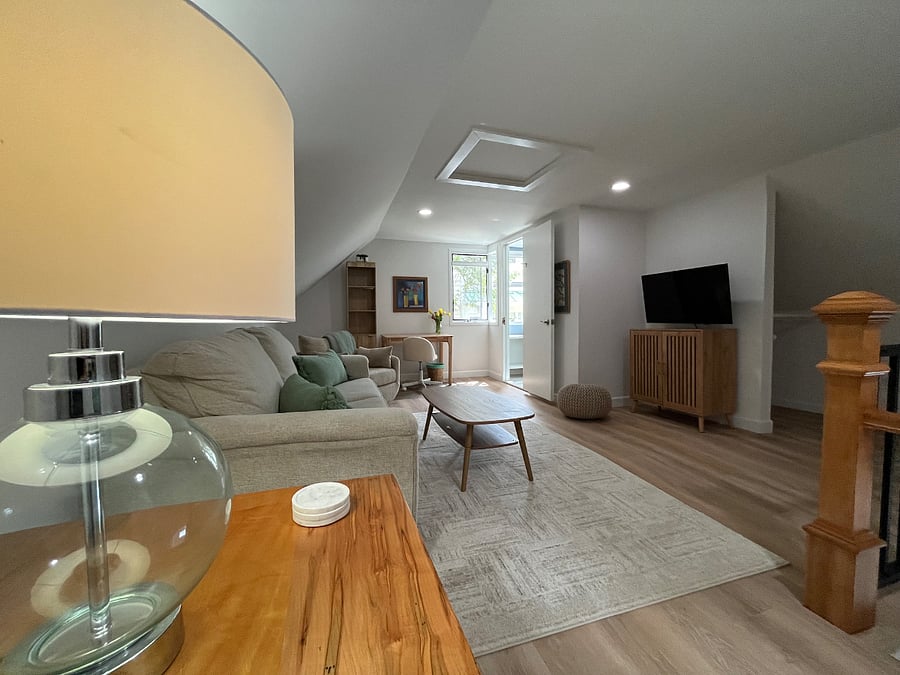 Upstairs second living room area.