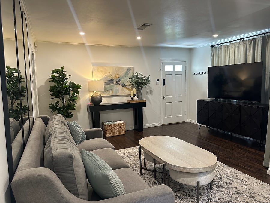One level- beautiful and inviting home.