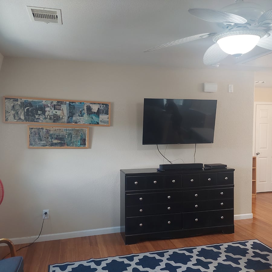 Living room.  Flat screen TV.