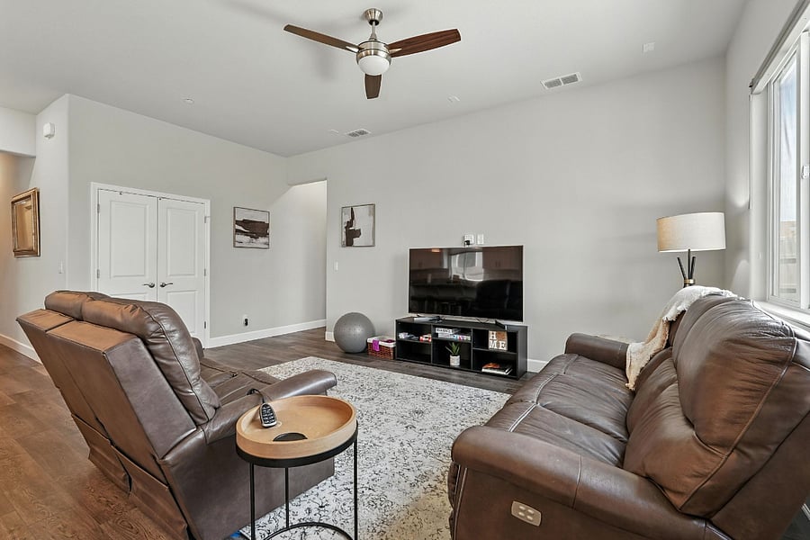Living Room - Smart TV, small workout/yoga equipment
