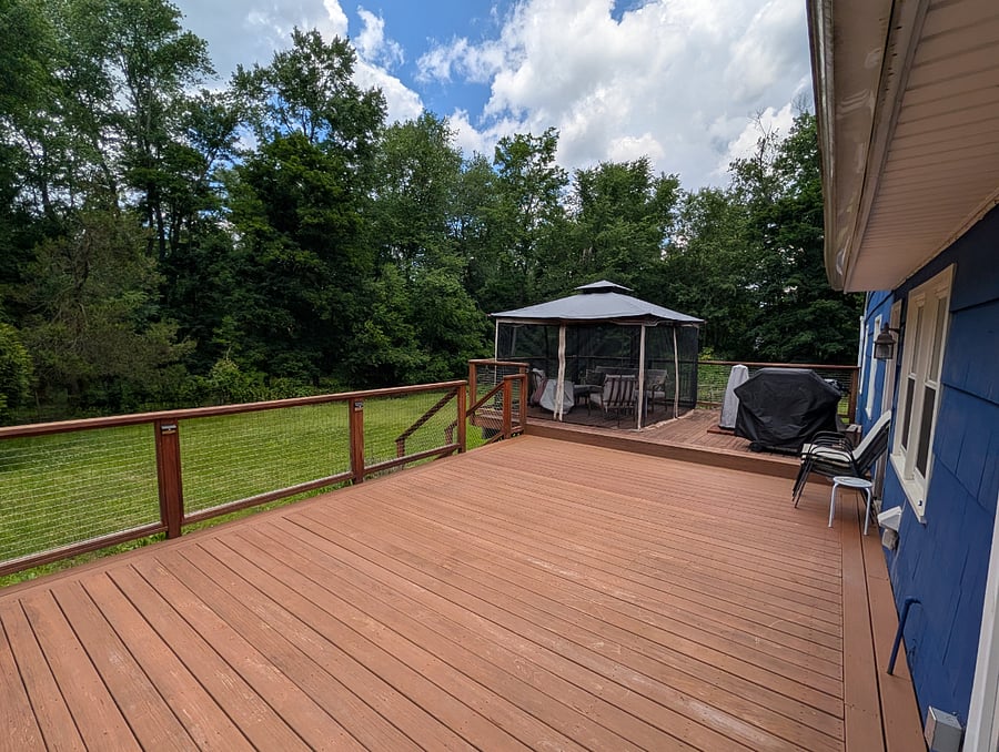 Large deck, gas grill and chiminea available for use