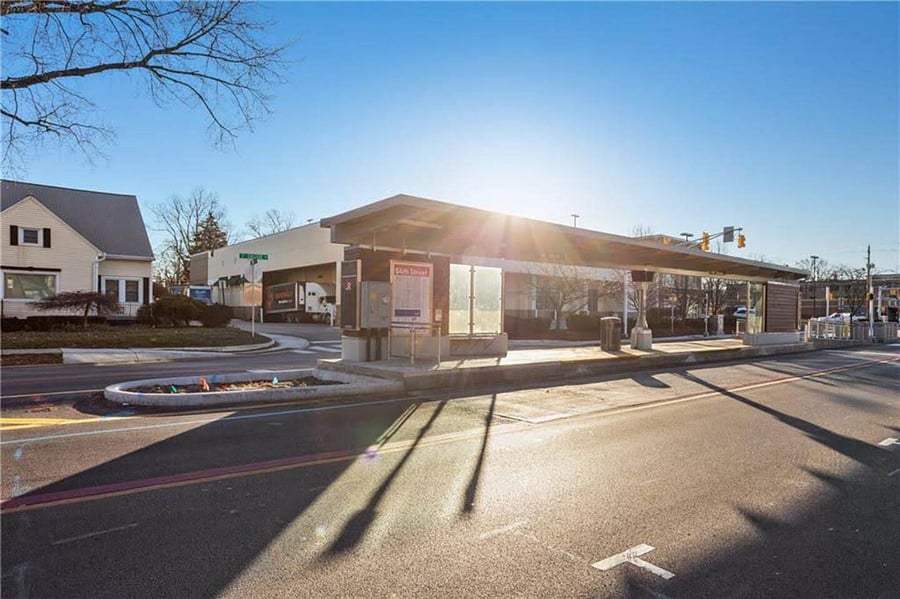 Red Line - rapid transit line - is directly in front of the house
