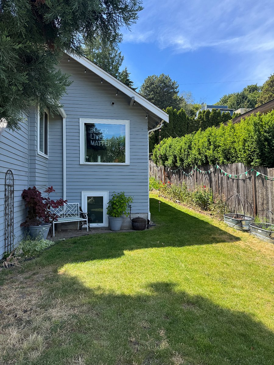 North east side of house and garden