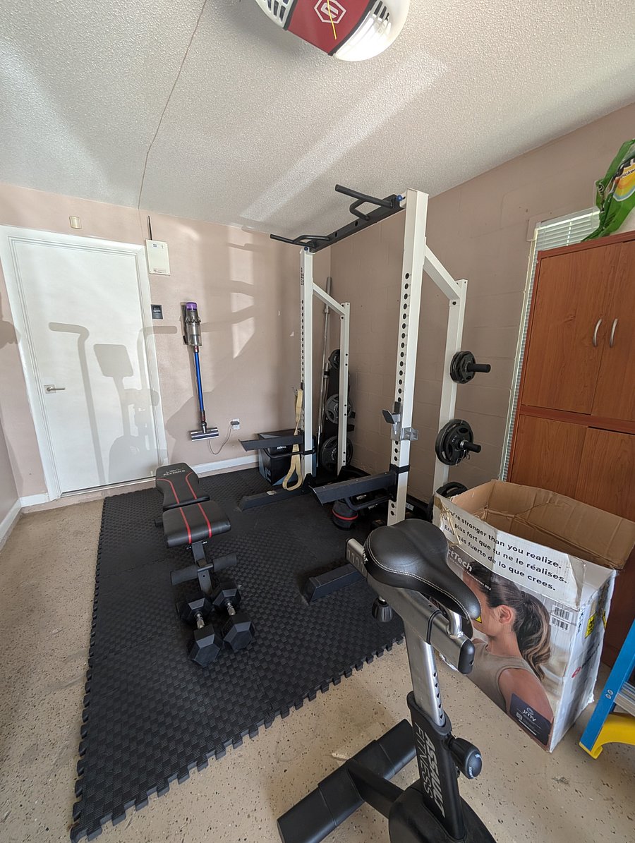 Get a workout in! Including an exercise bike