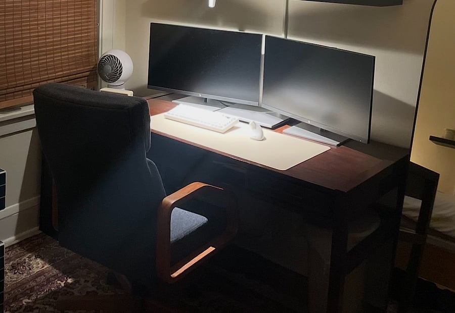 This desk has been added to the sunroom (Home Office)