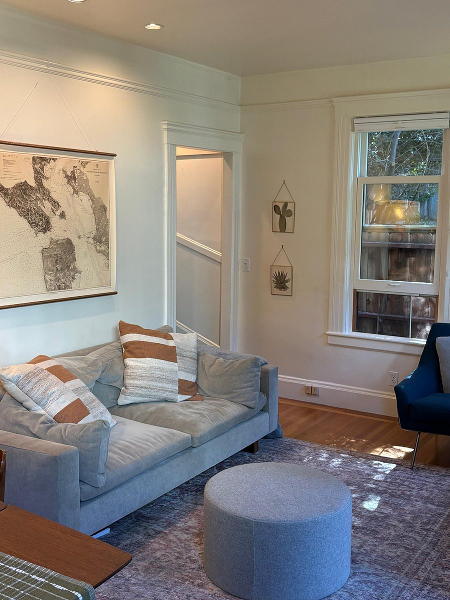 The couch and chairs are West Elm.
