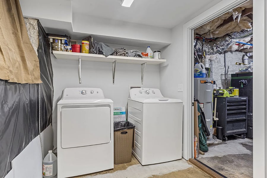 laundry room (tenants will not have access to the adjoining storage rooms).