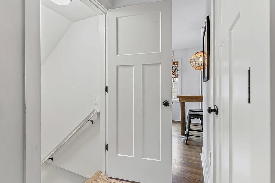 Door to the basement for laundry access