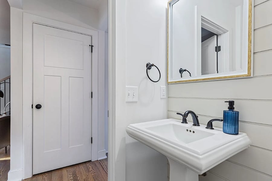 Half bath on main level.