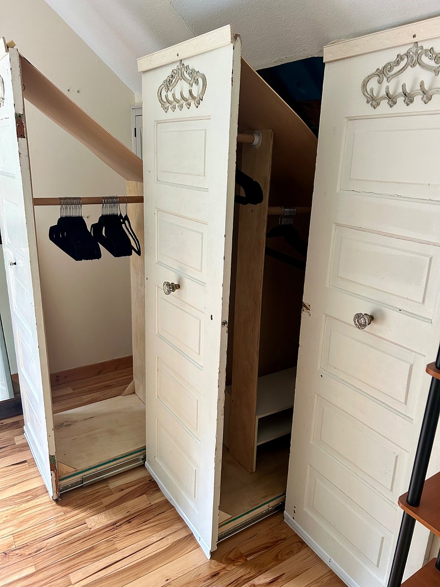 Custom pull out closets with lots of room for clothes and shoes