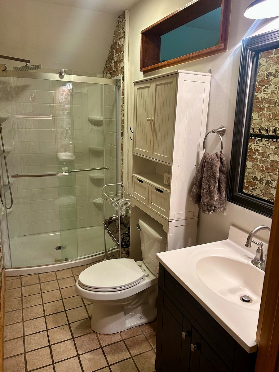 New shower with rain shower head