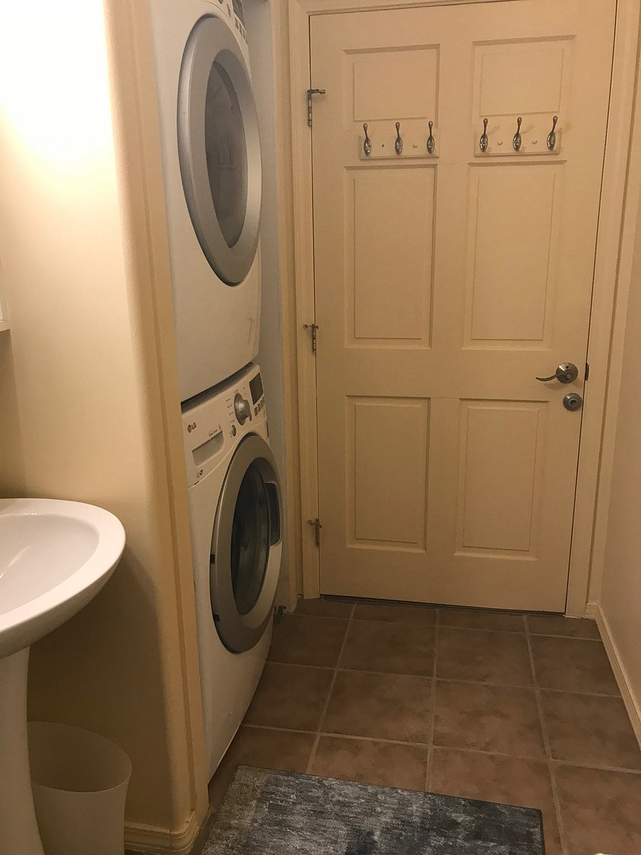 A bathroom and laundry