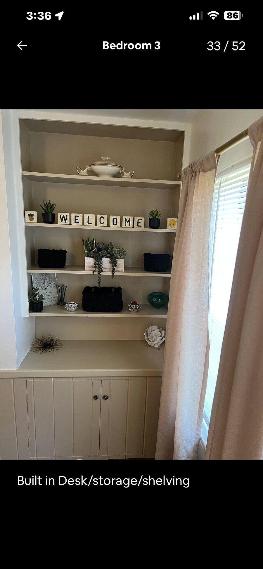 Built in desk and shelving/storage