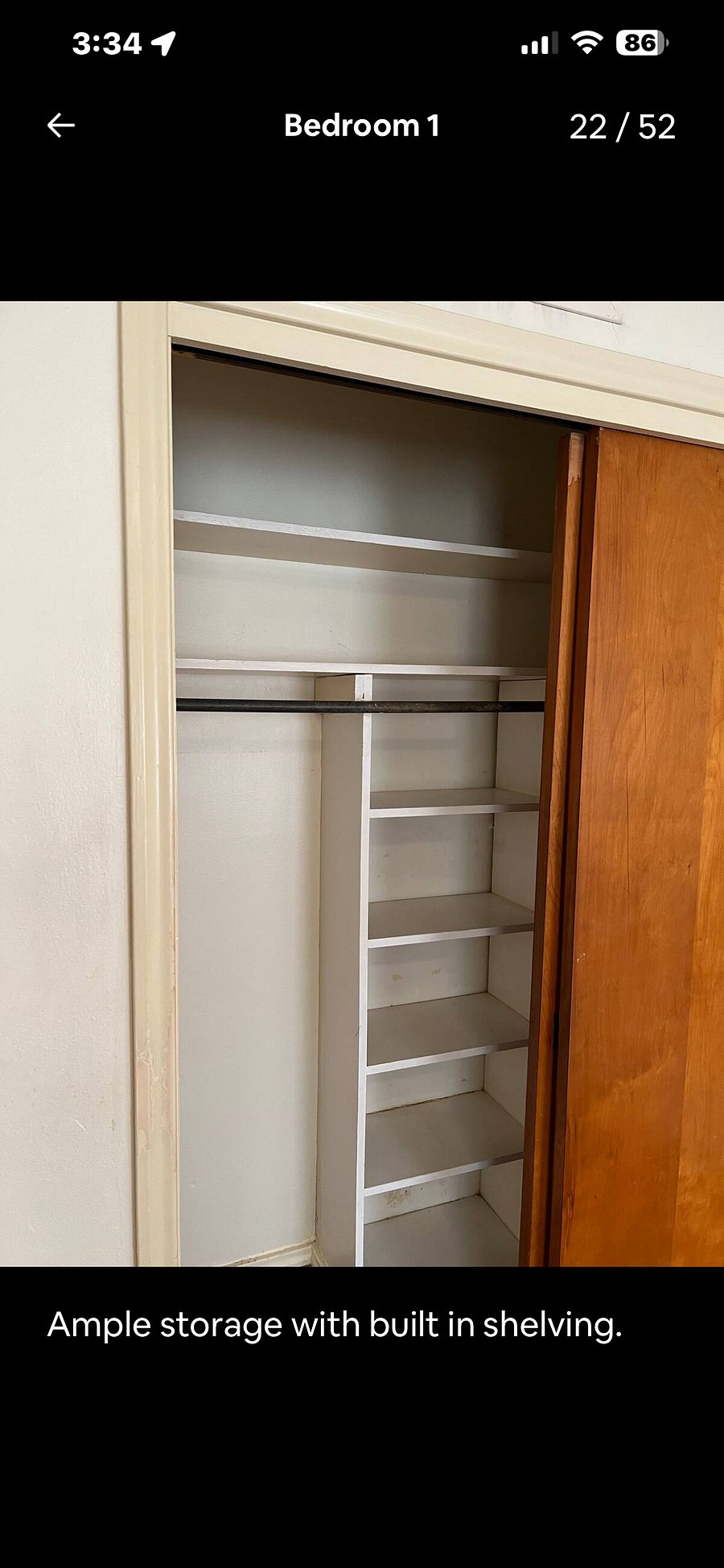 Built in closet shelving 