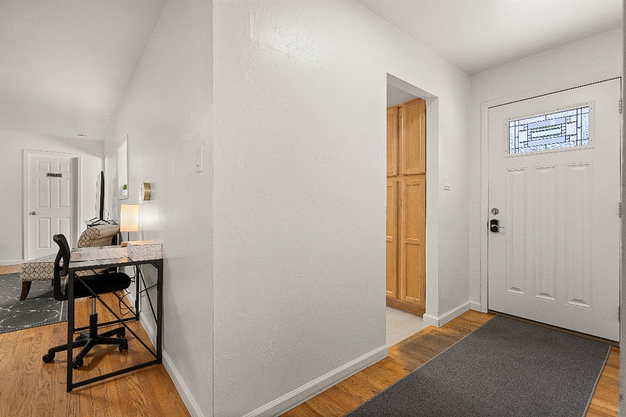 Hall way looking towards front door