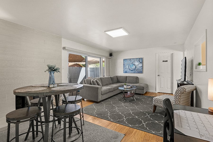 living and dining area