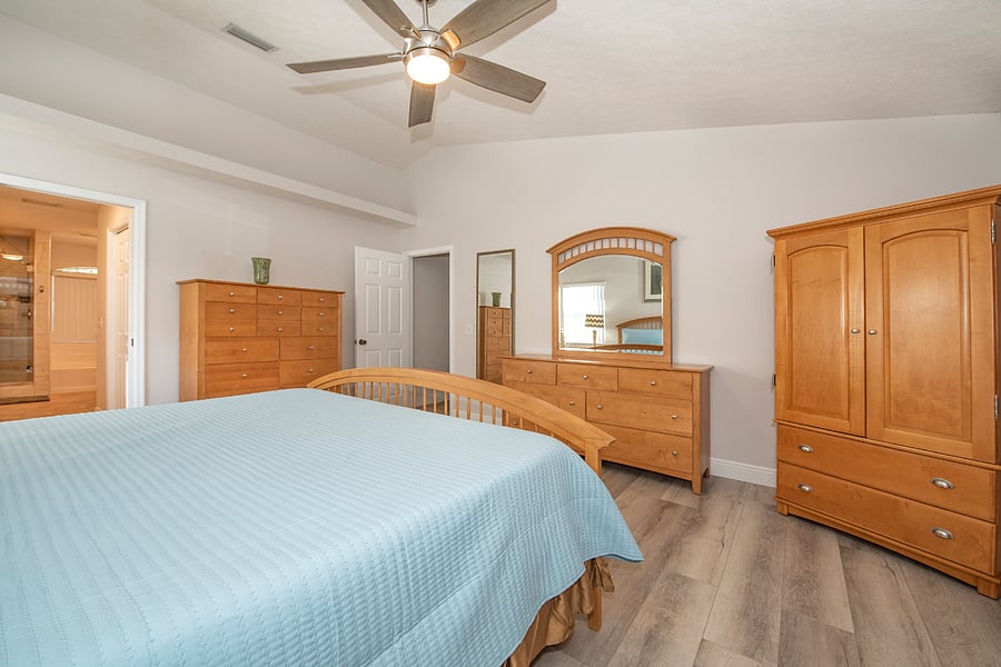 Large master with king bed.