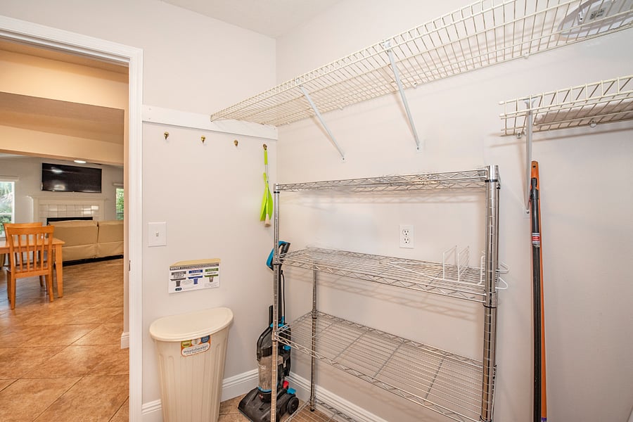 Laundry room storage.