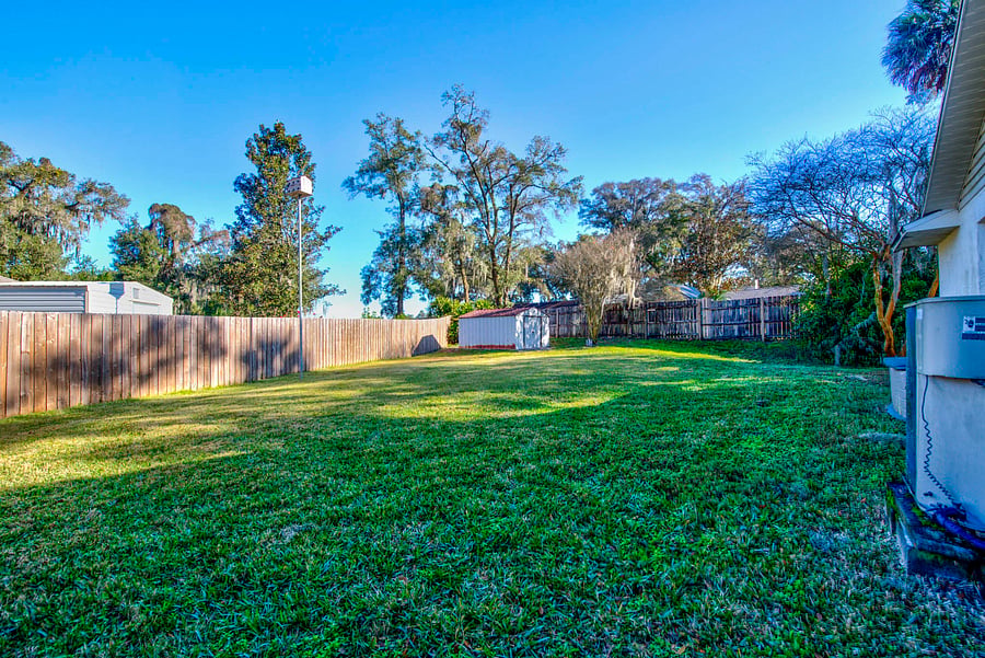 Large privacy fenced back yard.