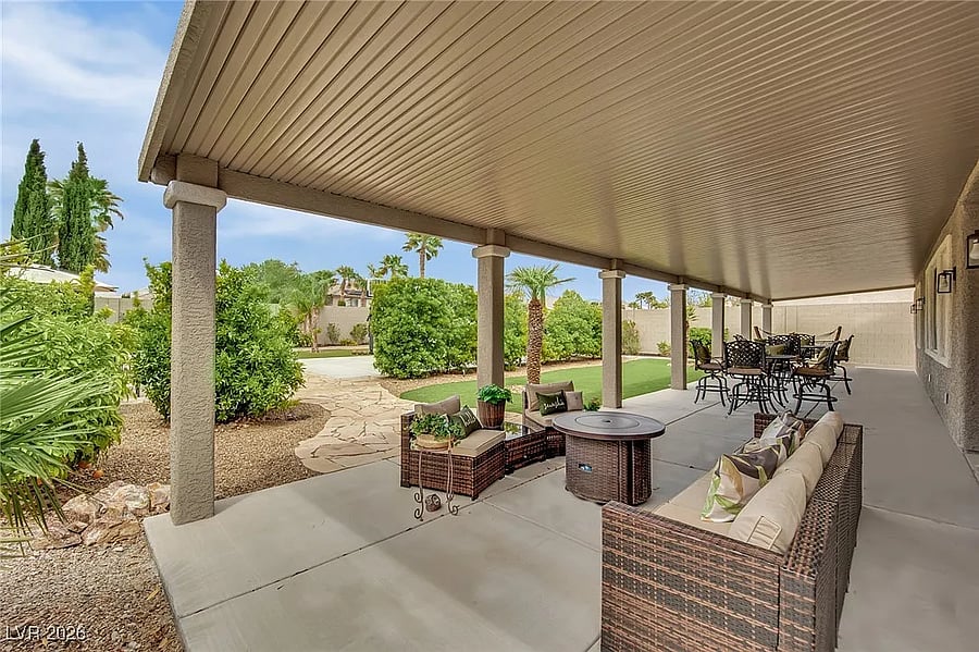 Covered Patio with Lounging