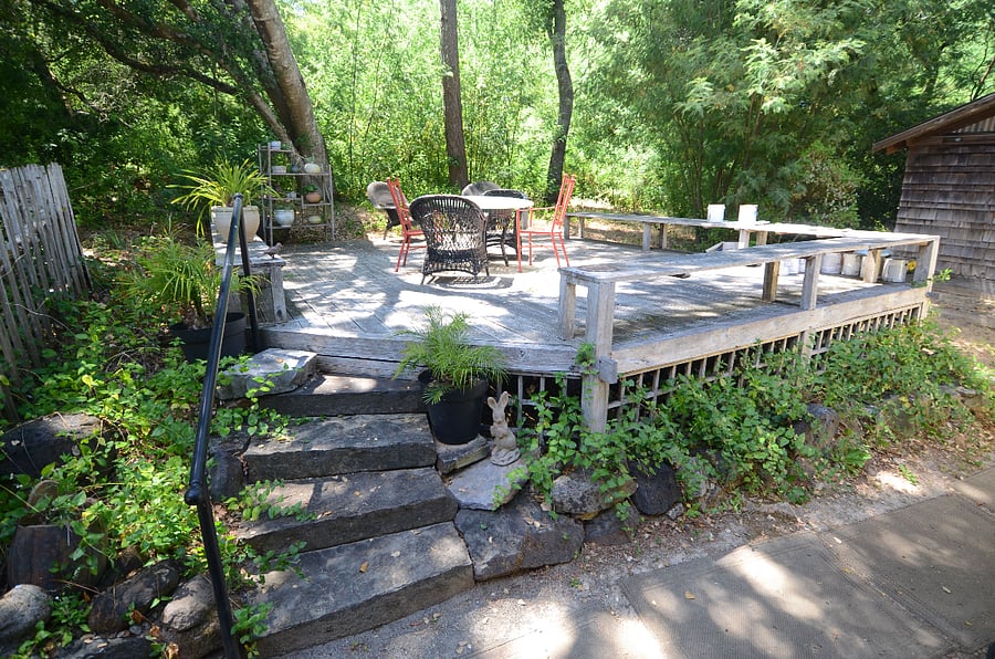 Deck on west side of house.