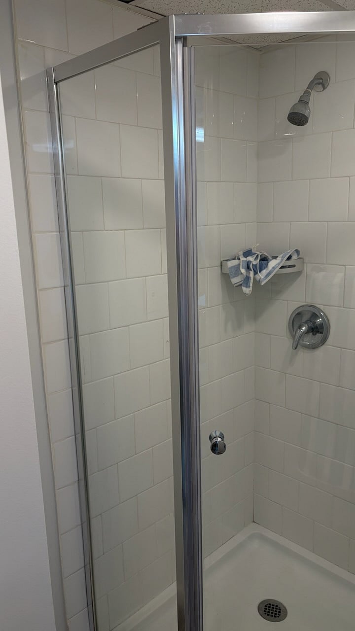 shower in bathroom