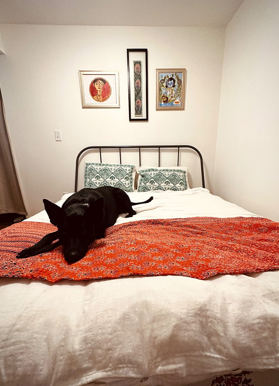 2nd room- crib will be swapped out for queen size bed.