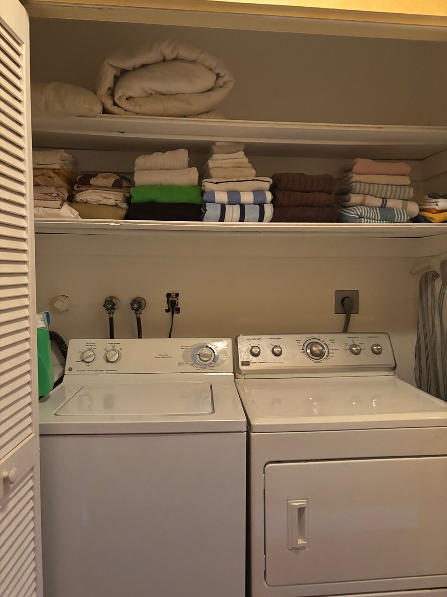 Full use of washer dryer right across from room.