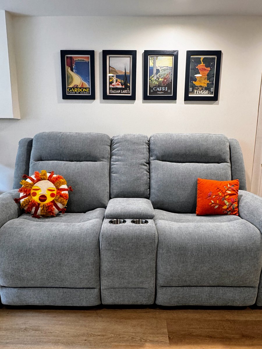 Dual reclining sofa.