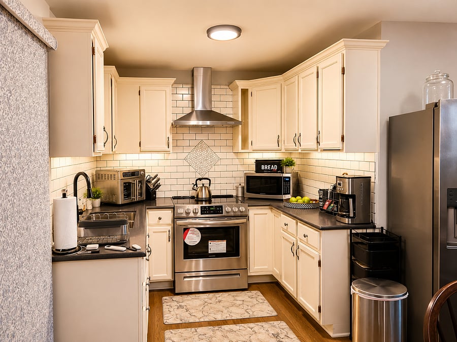 Fully Equipped Kitchen with Stainless Appliances