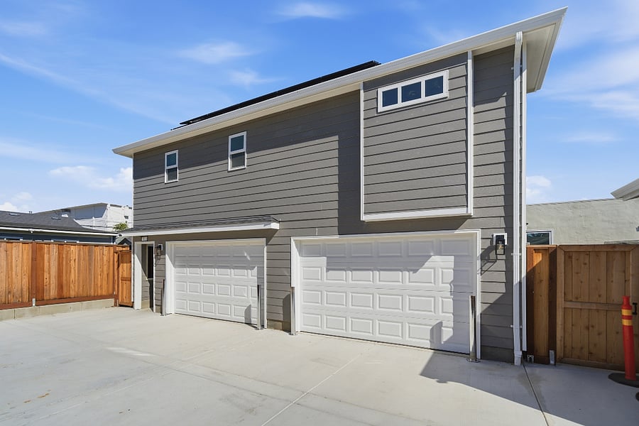 Unit has dedicated garage on the right