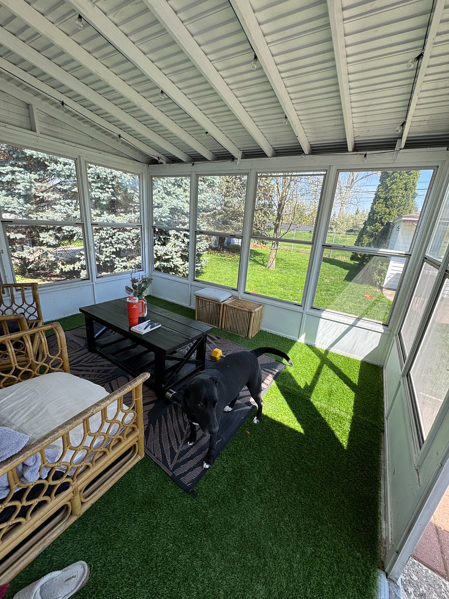 Sunroom off the back of the house
