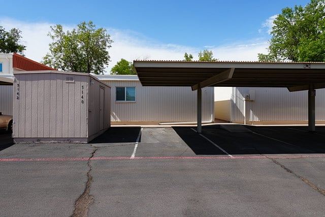 Dedicated Assigned Parking Spot un Car Port Adjacent to the Gated Patio Entrance