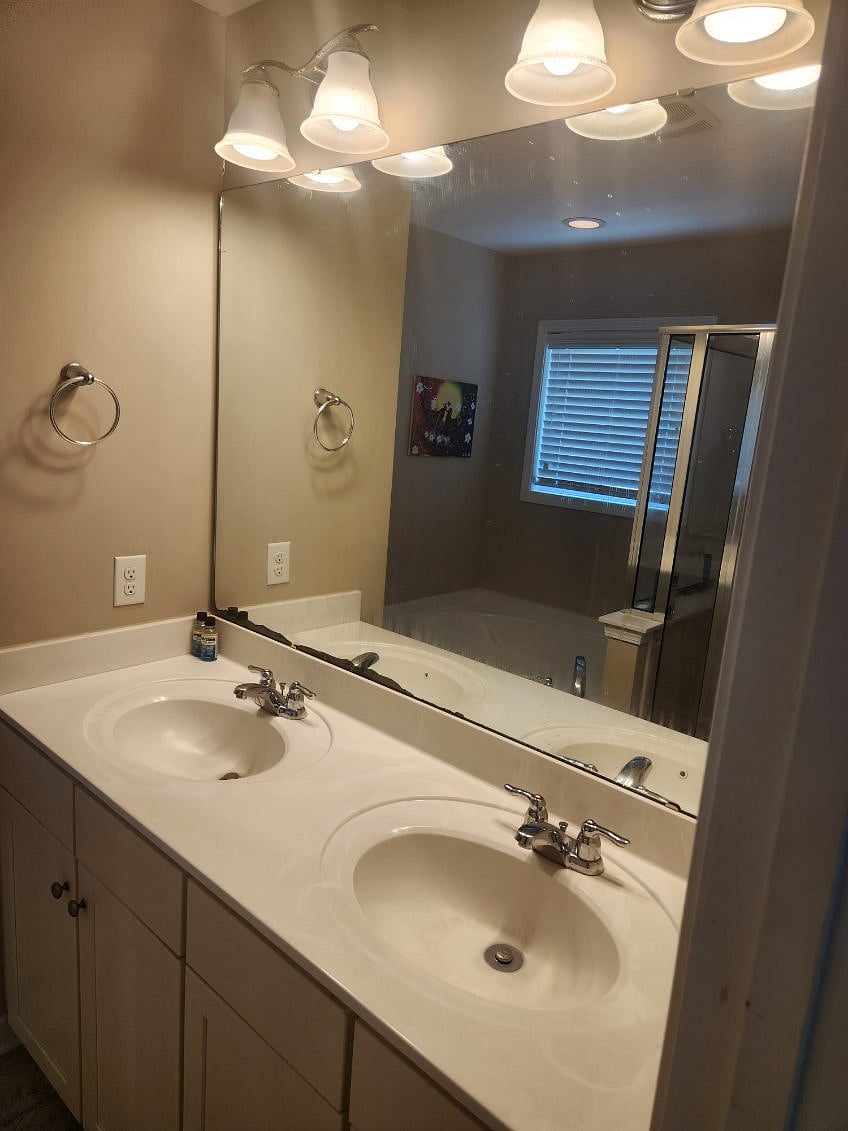Master Bathroom with Double Sinks