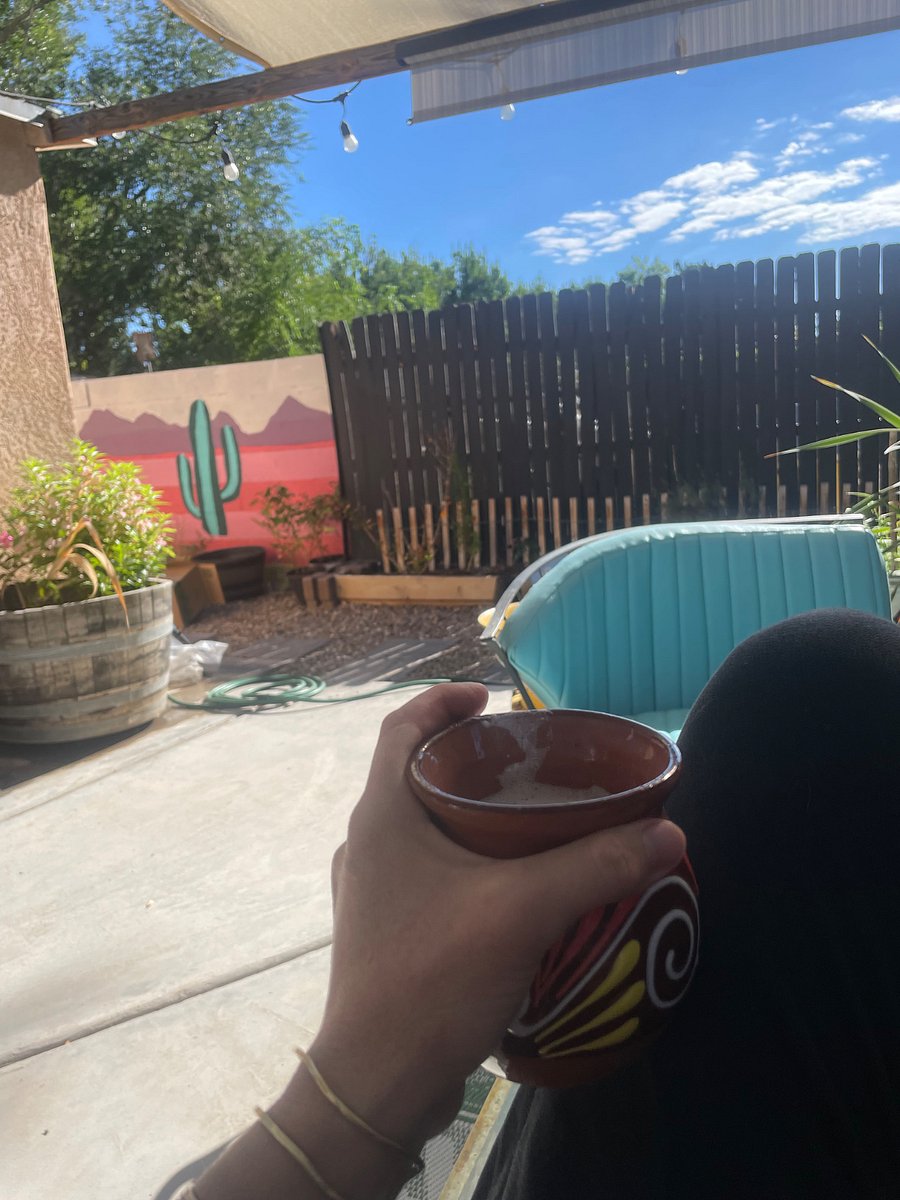 Private patio for enjoying a coffee and book.