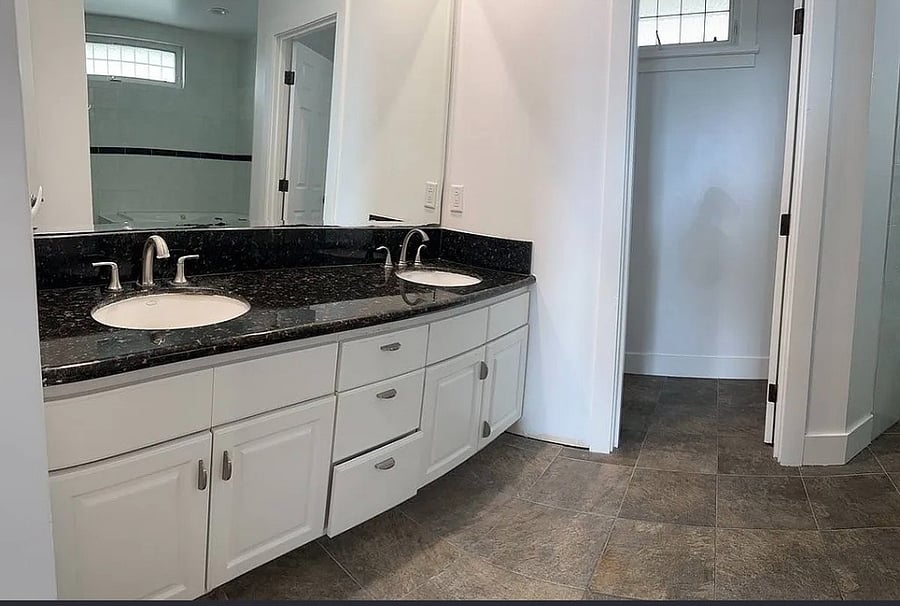 Primary bathroom with separate water closet
