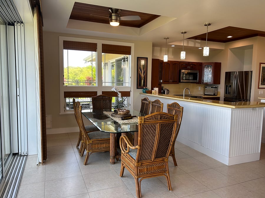 Dining table seats 8