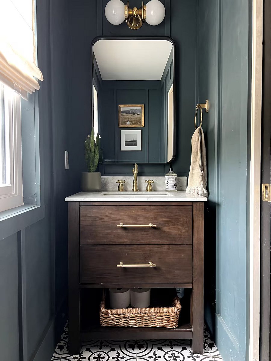 Powder Room downstairs - guest bathroom