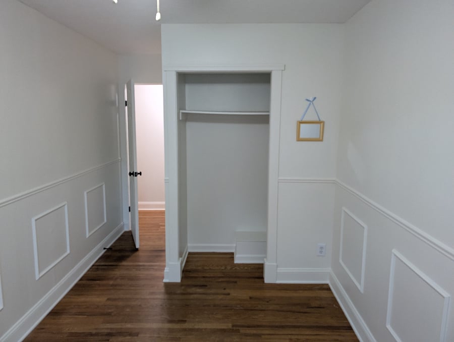 White bedroom closet