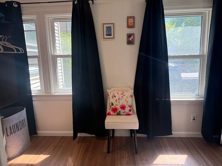 Master bedroom features 4 windows