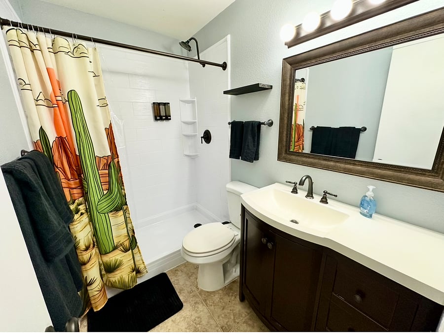 Upstairs primary bathroom