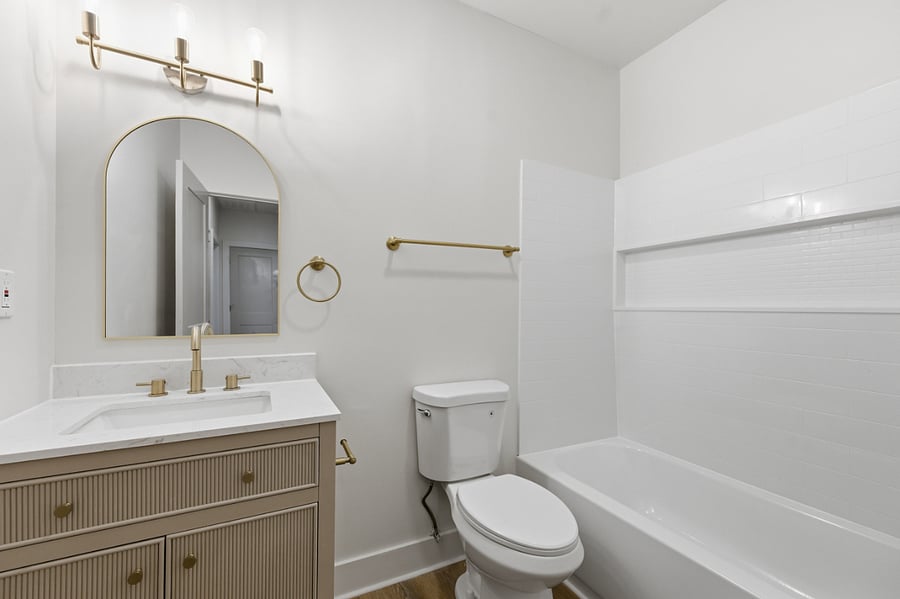 Actual remodeled bathroom