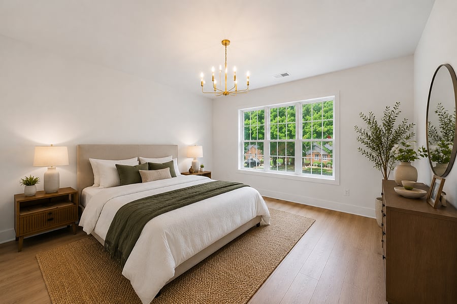 Actual renovated unit virtually staged