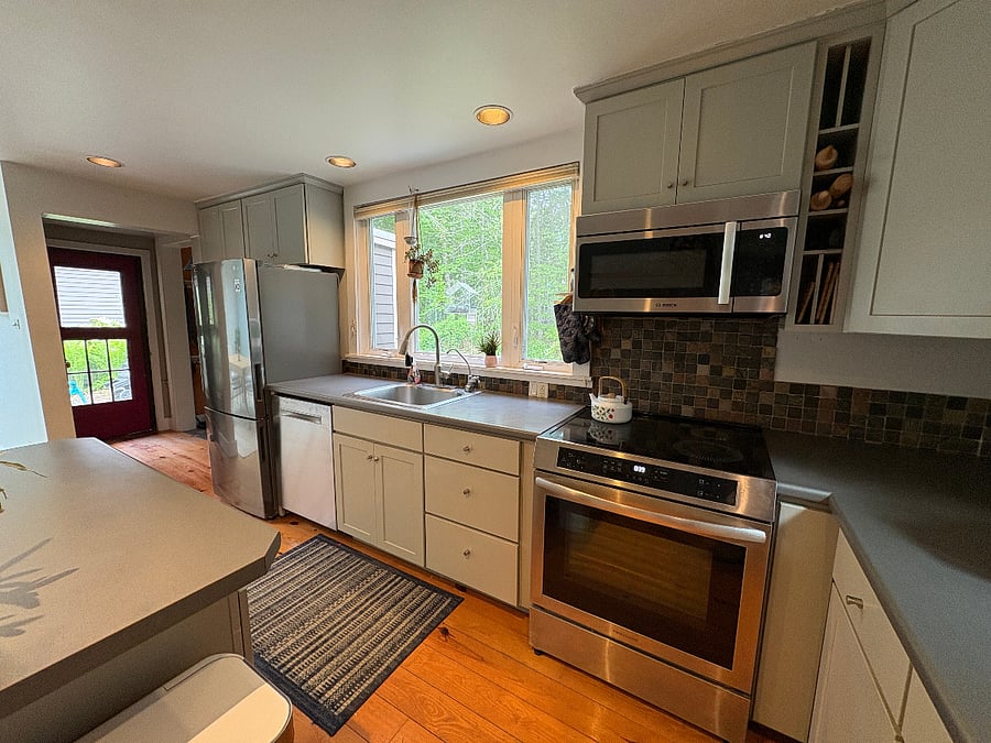 Kitchen and front door