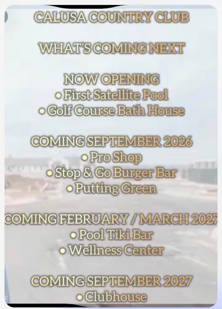 Calusa Country Club is still being built ... 