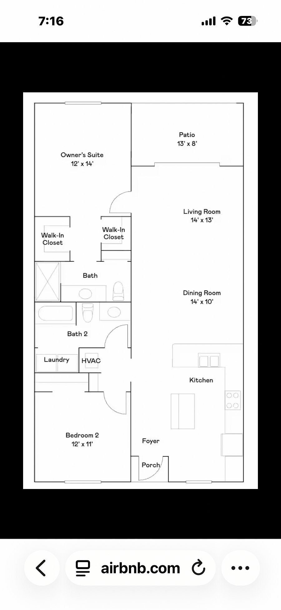 Layout of the condo