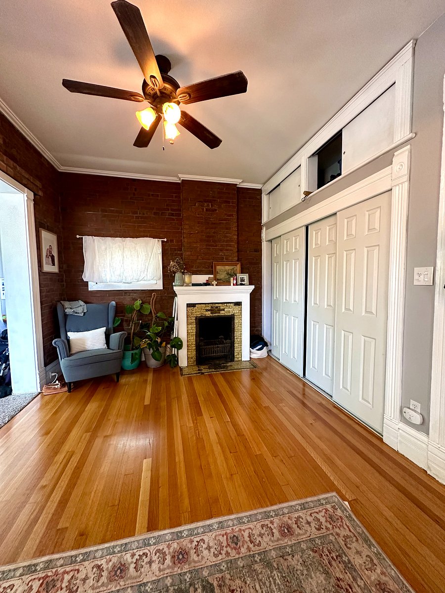 Master bedroom closet with storage space above (dresser also available in front room)