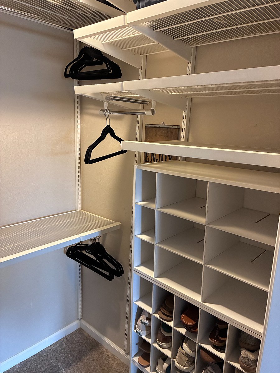 Clothing Space for Longer Items (where solo hanger is)