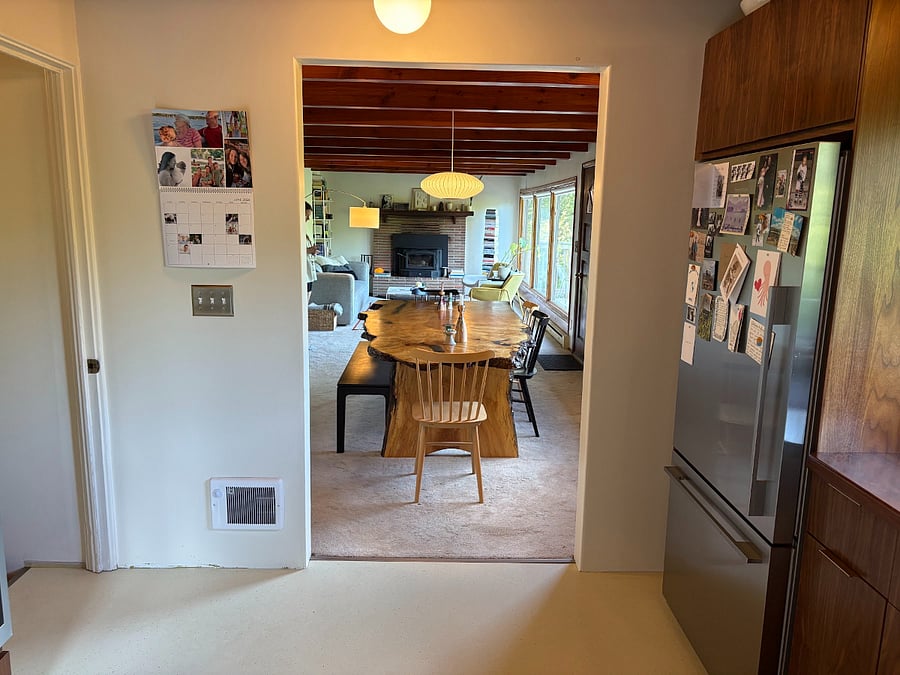 From the Kitchen looking into the Dining Room