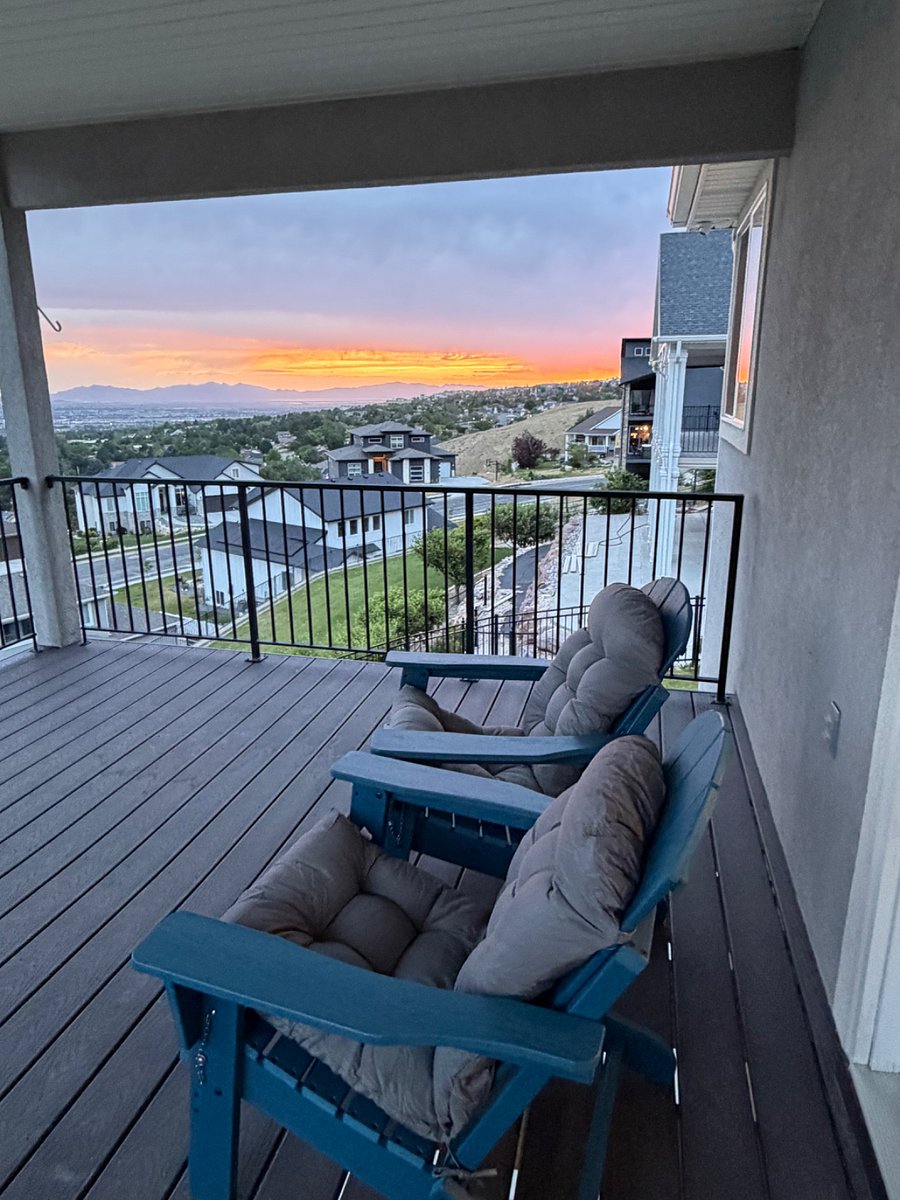 Covered deck seating designed for quiet mornings and relaxing evenings.